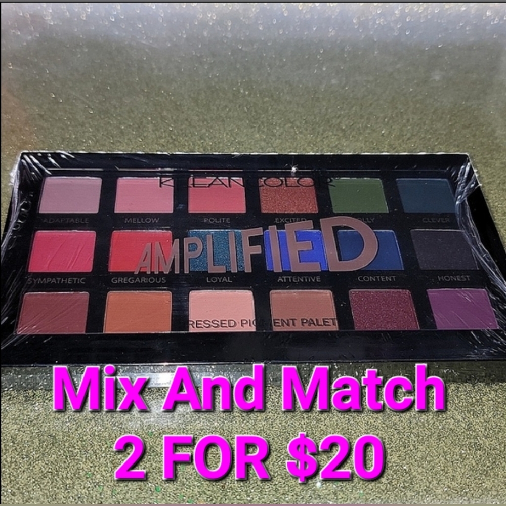 2 FOR $20. Kleancolor "Amplified" Pressed Pigment Palette